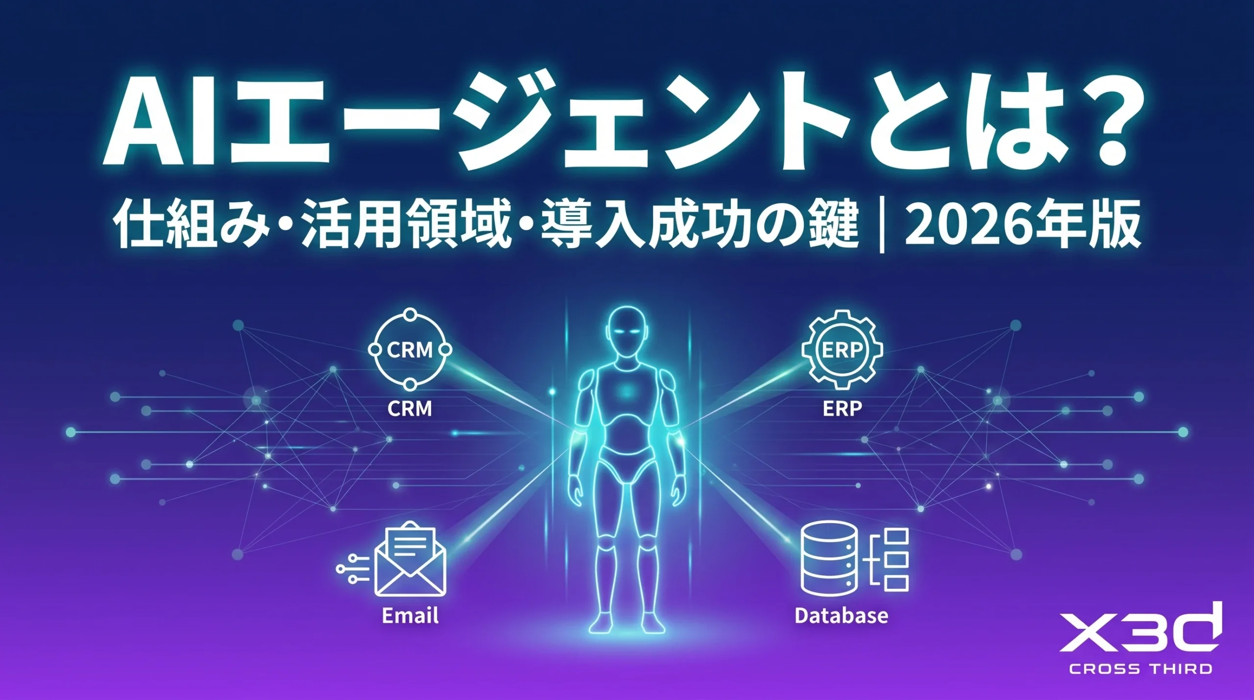 AIエージェントとは?仕組み・活用領域・導入成功の鍵を1500社支援のx3d代表が解説【2026年版】