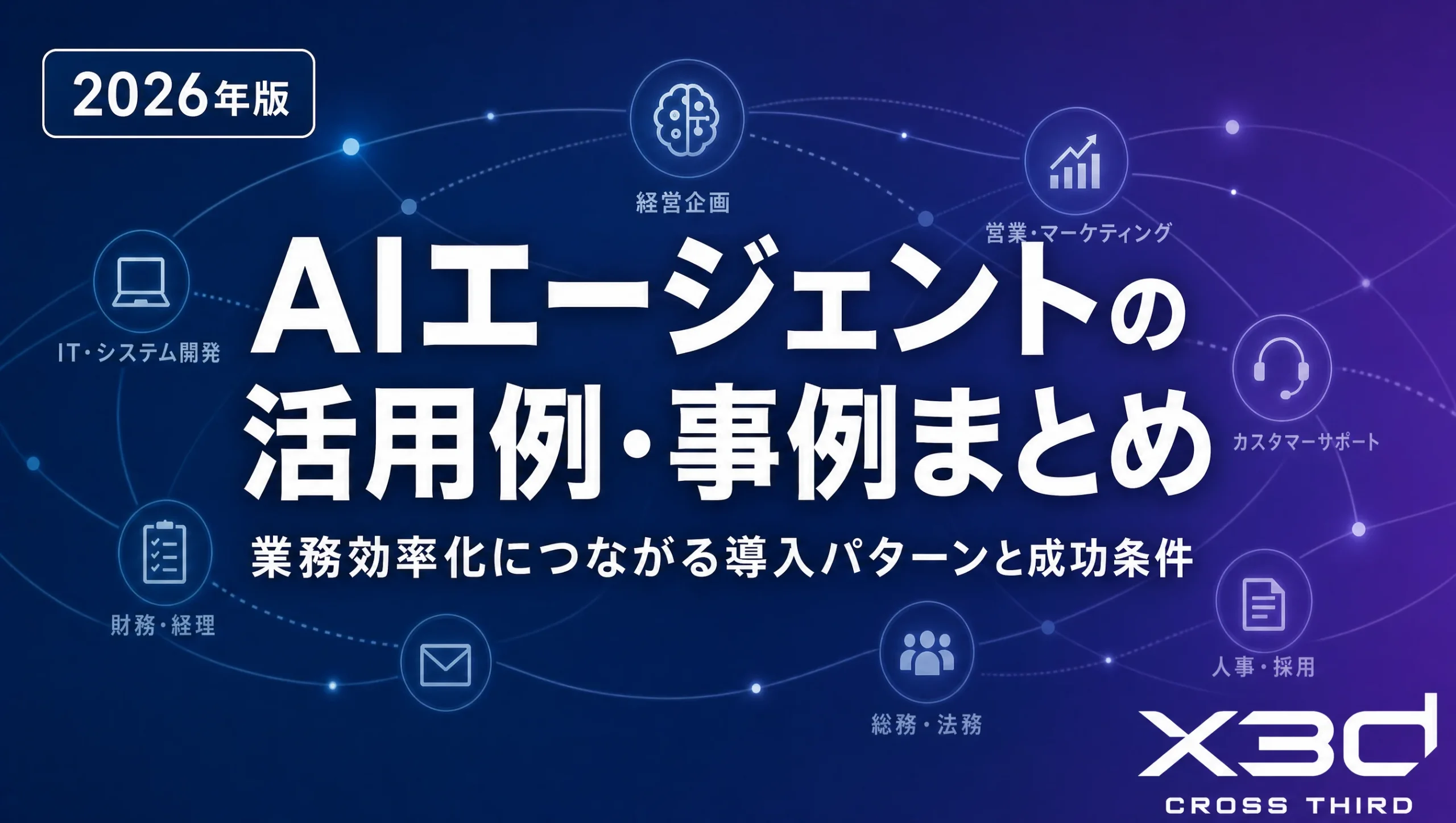 AIエージェントの活用例・事例まとめ｜業務効率化につながる導入パターンと成功条件【2026年版】