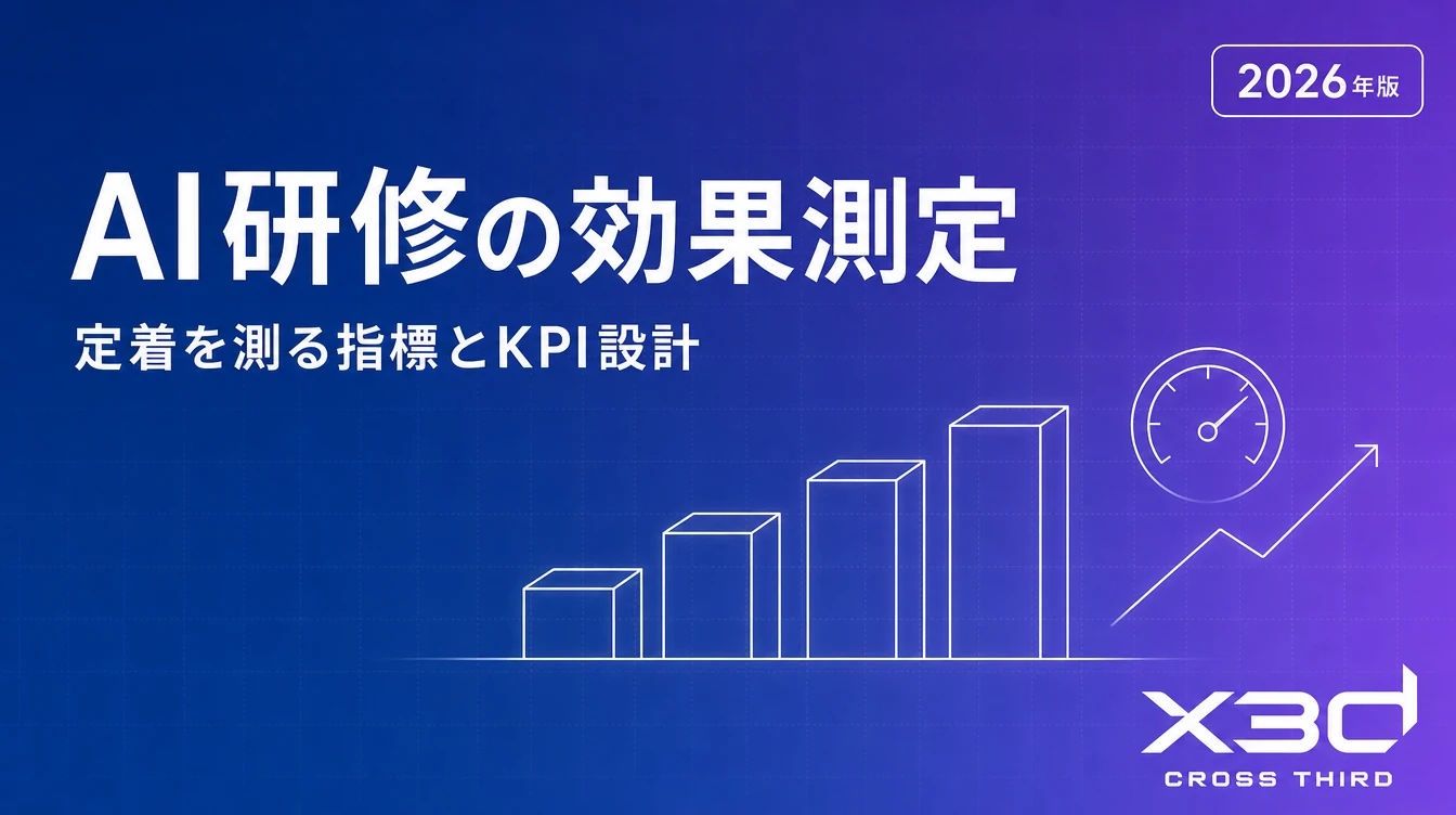 AI研修の効果測定はどうやるか — 定着を測る指標とKPI設計【2026年版】