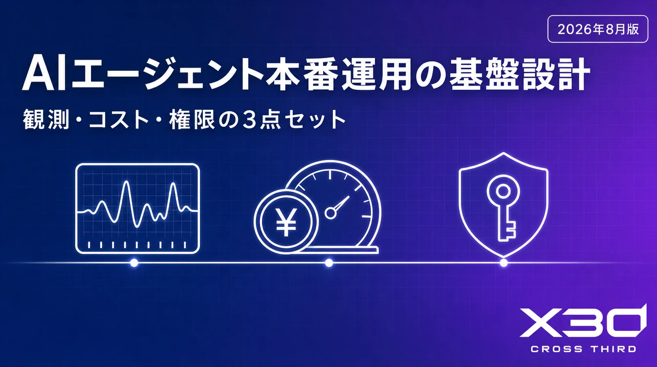 AIエージェントを本番運用するための基盤設計|観測・コスト・権限の3点セット【2026年8月版】
