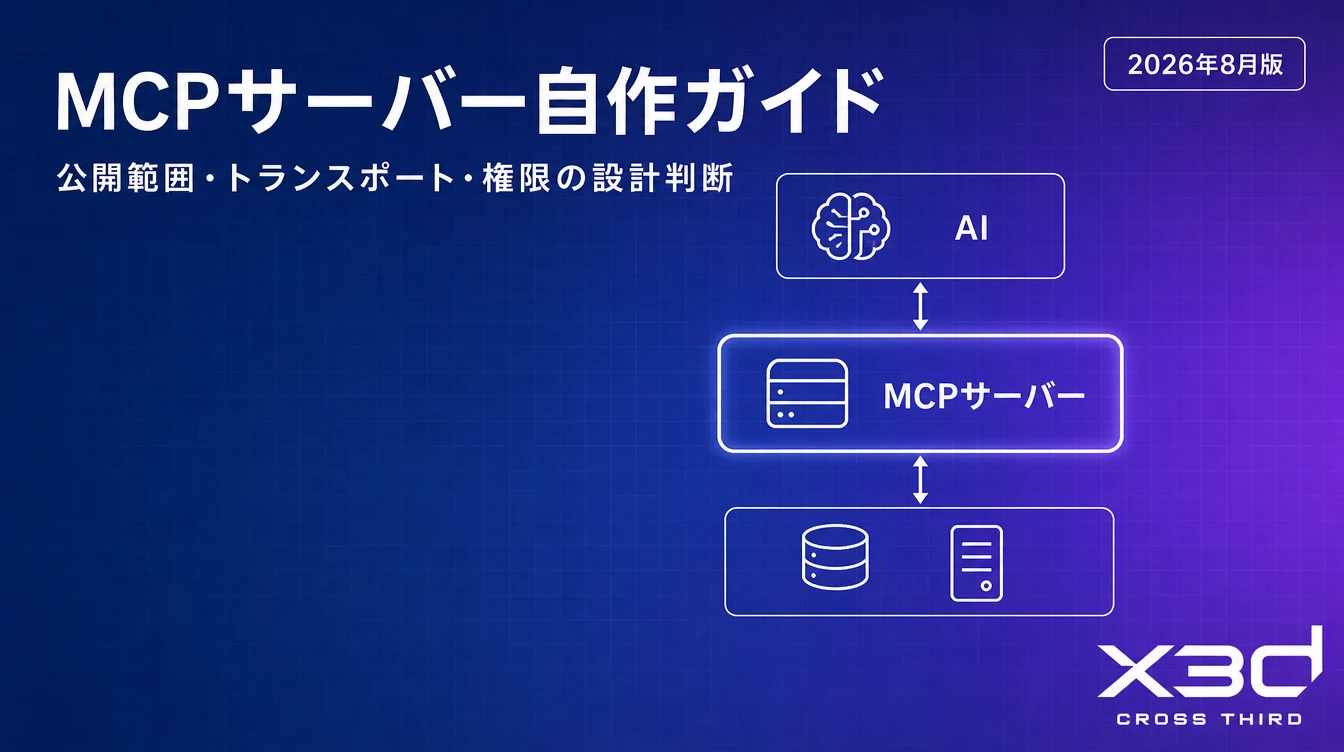 社内システムをAIエージェントにつなぐMCPサーバー自作ガイド|公開範囲・トランスポート・権限の設計判断【2026年8月版】